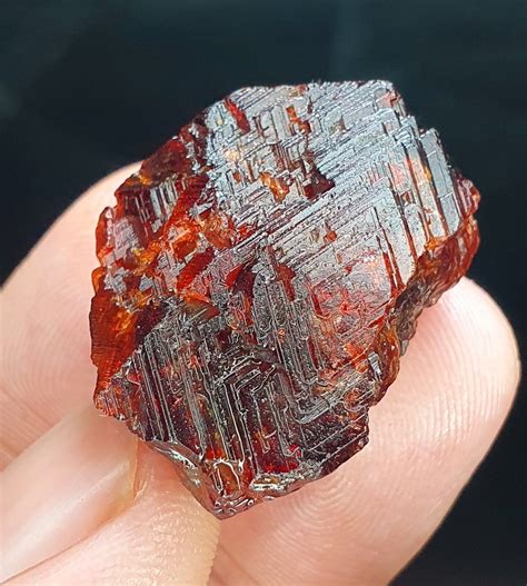 Spessartine Garnet Great Formation Etched Terminated Crystal From Pak