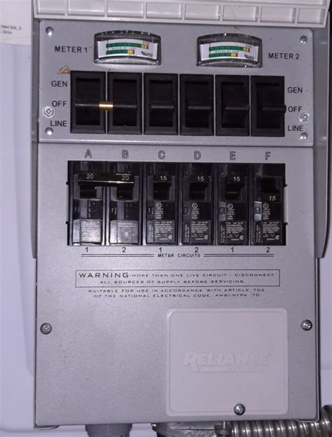 Reliance Controls Pro Tran 2 Generator Power Transfer Switch 6 Circuit