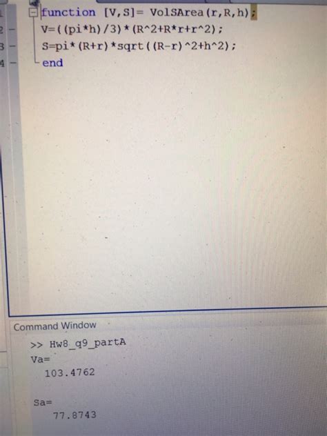 Solved Matlab Help I Need Help With This Question I Have