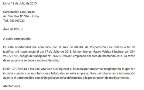 Aprende A Redactar La Justificación De Una Inasistencia Al Trabajo O A