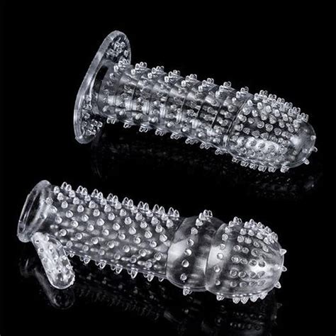 Soft Silicone Reusable Spike Condom And Extender Toy Dotted Ribbed Condom 0011155 2350 All