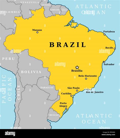 Brazil Map States And Cities
