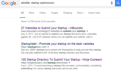 You can even go further to determine, for instance, how many blog posts are being indexed—type in site:domainname.com/blog. How to promote your start up online ? 3 ways to use google ...