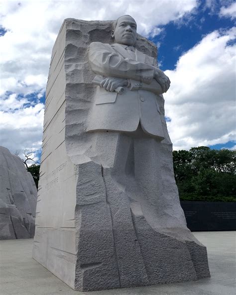 Martin Luther King Jr Statue At Mlk Memorial On The Side Says Out Of
