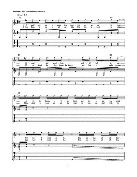 Woke Up This Morning By Nickelback Digital Sheet Music For Download
