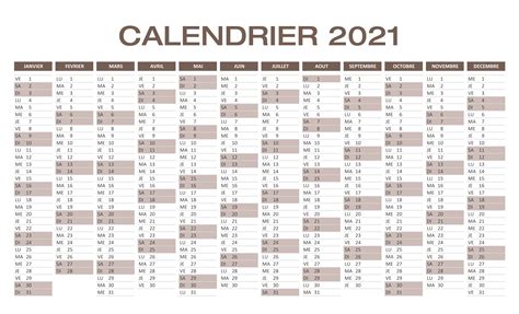 Calendrier 2021 Nos Modeles Gratuits A Imprimer Images
