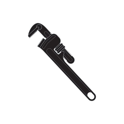 Black And White Pipe Wrench Icon Vector 9015036 Vector Art At Vecteezy