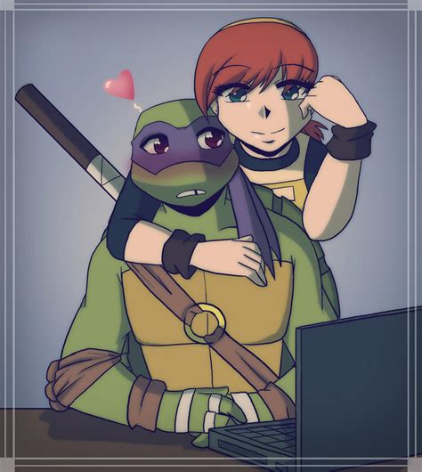 Tmnt Donnie And April By Dawnrie On Deviantart