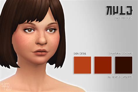 Ts4 Skin Detail Frecklesa Set Of Two Freckle Overlays The Josephine