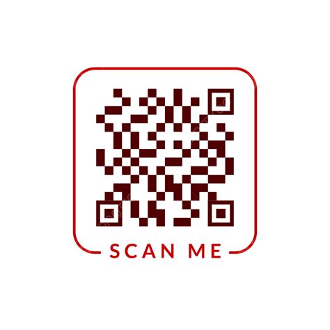 Roter Qr Code Scannen Mich Label Barcode Auf Transparentem Hintergrund