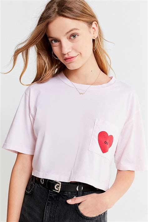 Truly Madly Deeply Oui Cropped Tee Crop Tee Tees Truly Madly Deeply
