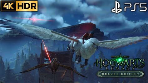 Saving And Flying Hippogriff Hogwarts Legacy Flying Hippogriff Scene 4k