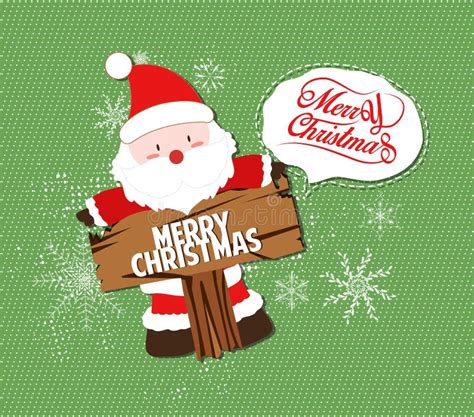 Merry Christmas With Santa Claus Illustrations Stock Vector