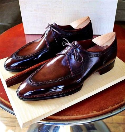 Oxford Brown Patent Leather Dress Shoes For Men Fashion Shoes