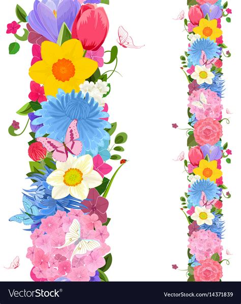Fashion Collection Vertical Borders From Lovely Vector Image
