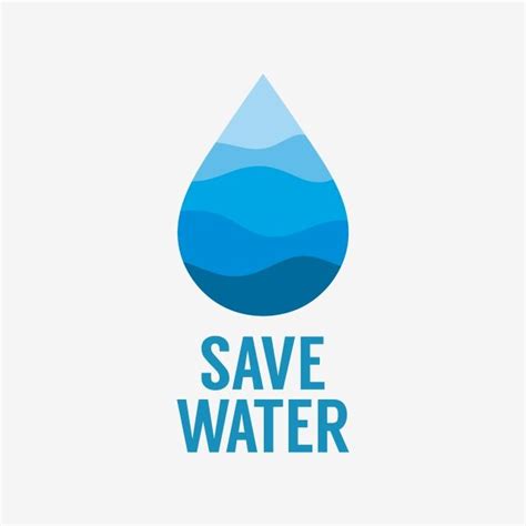 Save Water Logo Vector