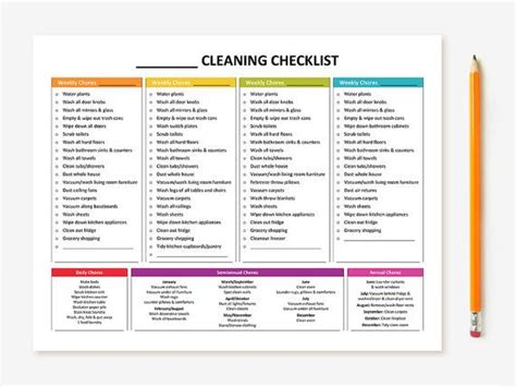 New Printable Monthly Cleaning Checklist By Gracebyfaith On Etsy