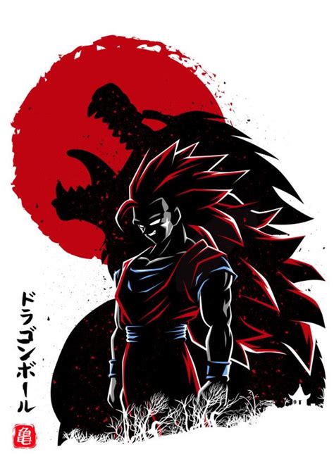 ¡jugar a stencil art es así de sencillo! 'Legendary level 3' Poster | art print by Alberto Perez | Displate | Anime dragon ball super ...