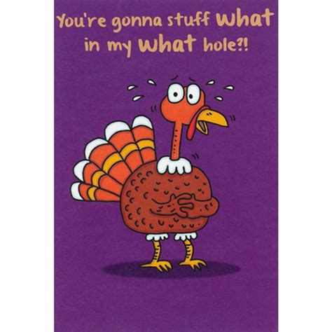 shocked turkey stuff what in funny humorous thanksgiving card