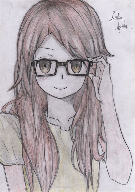 Girl With Glasses Drawing Easy At Explore