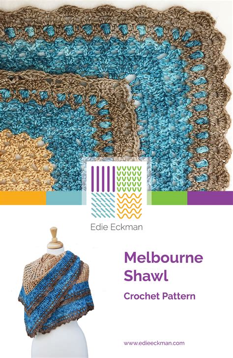 Melbourne Shawl Pattern By Edie Eckman Shawl Crochet Pattern Pattern