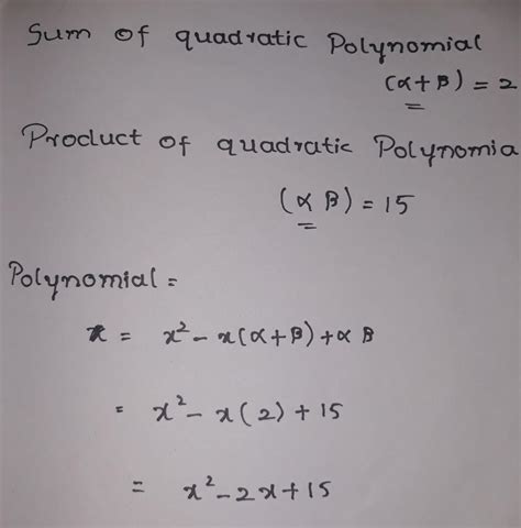 the sum and product of the zeros of quadratic polynomial are and 18624 hot sex picture