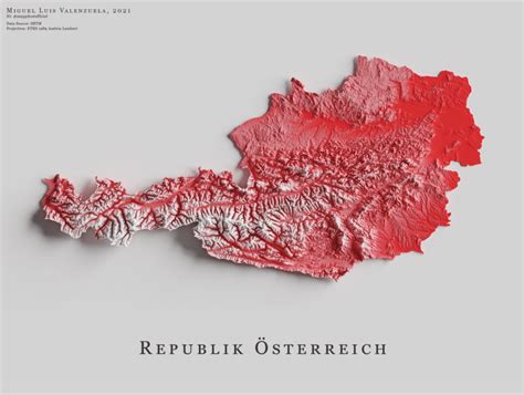 Austria Relief Map