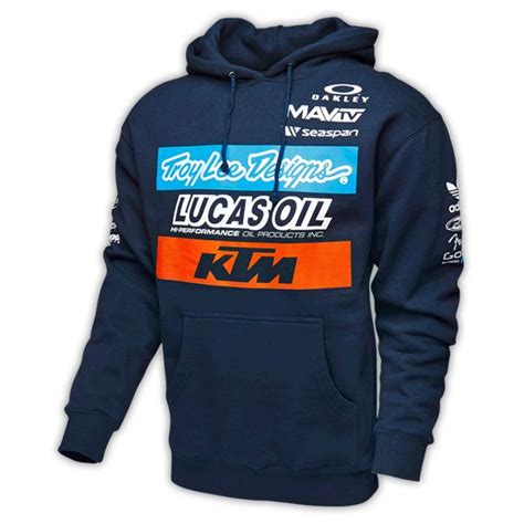 Sweat Troy Lee Design Lucas Oil KTM - Navy | Hoodies, Race jacket