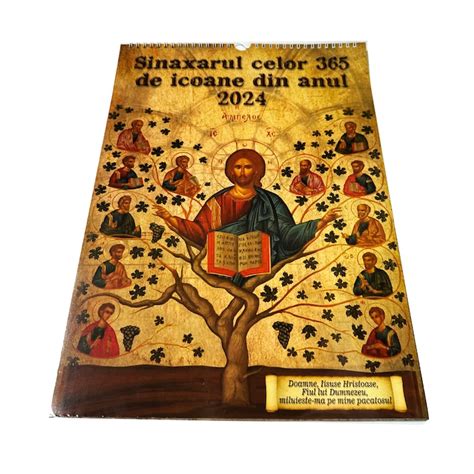 Calendar De Perete Crestin Ortodox Sinaxarul Celor 365 De Icoane 2024