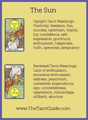 The sun tarot card meanings. The Sun Tarot flashcard upright and reversed meaning by The Tarot Guide, Major Arcana, free ...