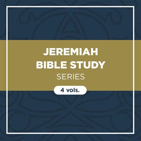 Jeremiah Bible Study Series 4 Vols Logos Bible Software