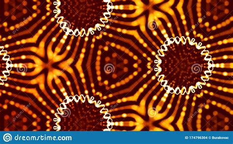 Gold Motion Design Background With Symmetrical Pattern
