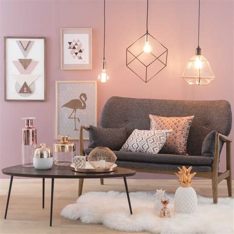 Rose Gold And Black Living Room Ideas ~ Boho Gothic Gold Glam Painted