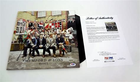 Mumford And Sons Complete Band Signed Babel Vinyl Record Album Psadna