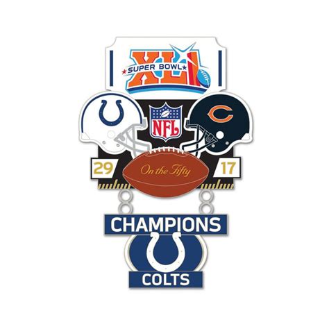 Super Bowl Xli Colts Vs Bears Champion Lapel Pin Raiders Vs