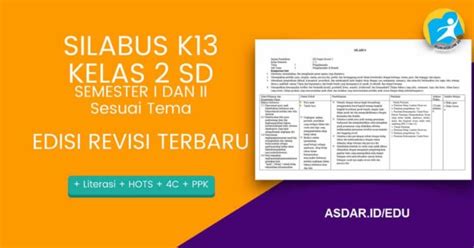 Kini telah tersedia soal pts kelas 6 k13 revisi 2019 / uts lengkap untuk semester 1 dan 2, dapat guru gunakan sebagai acuan dalam pembuatan soal pertanyaan dalam mendukung kegiatan penilaian tengah semester pada tahun ajar 2019/2020 sekarang ini. Download Silabus K13 Kelas 2 SD Revisi 2018 dan 2019 | Asdar Edu