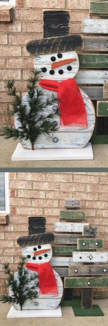 Two Pictures Of A Snowman Sitting On Top Of A Bench Next To A Christmas