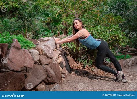 Young Woman Practicing Yoga In The Parck Stock Photo Image Of Outdoor