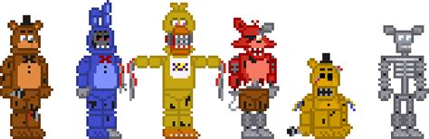 Fnaf 2 Withereds Stylized Sprites By Crazycreeper529 On Deviantart