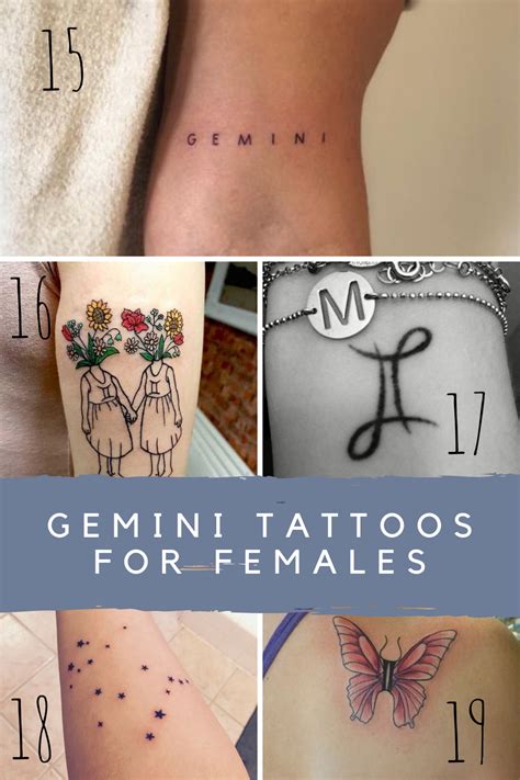 Unique Gemini Twin Tattoo Ideas Tattooglee Gemini Sign Tattoo