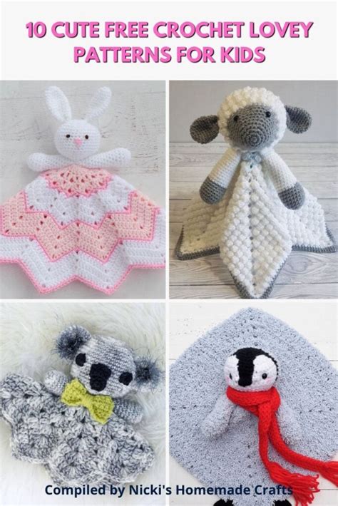 10 Cute Free Crochet Lovey Patterns For Kids Nickis Homemade Crafts