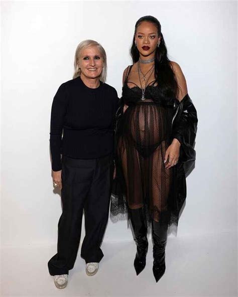 Rihanna Creates Pregnancy Fashion History With Her Naked Dress At Pfw