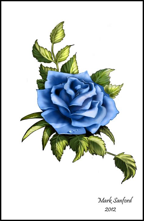 Blue Rose Tattoo Design By Multiimage On Deviantart