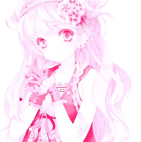 Anime Personal Blog — Anime Pink Cute Girl Red Flower Aesthetic Art