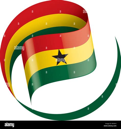 Ghana Flag Vector Illustration On A White Background Stock Vector