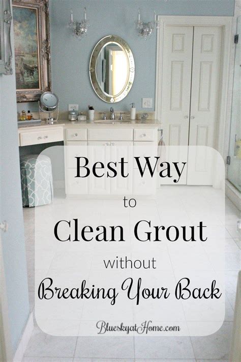 Most bathroom tile cleaners (and other cleaners) work best when they have a few minutes to sit and fight the grime on the tile itself. Best Way to Clean Grout Without Breaking Your Back | Grout ...