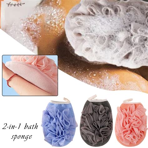 Soft Shower Pe Bath Ball Sponge Extra Large Mesh Pouf Home Exfoliating Rich Bubbles Body Wash