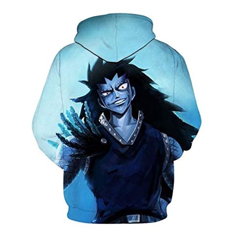 3d Printed Fairy Tail Pullovers Casual Pouch Pocket Drawstring