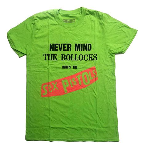 Sex Pistols Never Mind The Bollocks Original Album Cover Green T Shirt Ebay