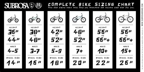 Mtb Size Chart Size Chart Mtb Cycles Bike Ar